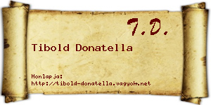 Tibold Donatella névjegykártya